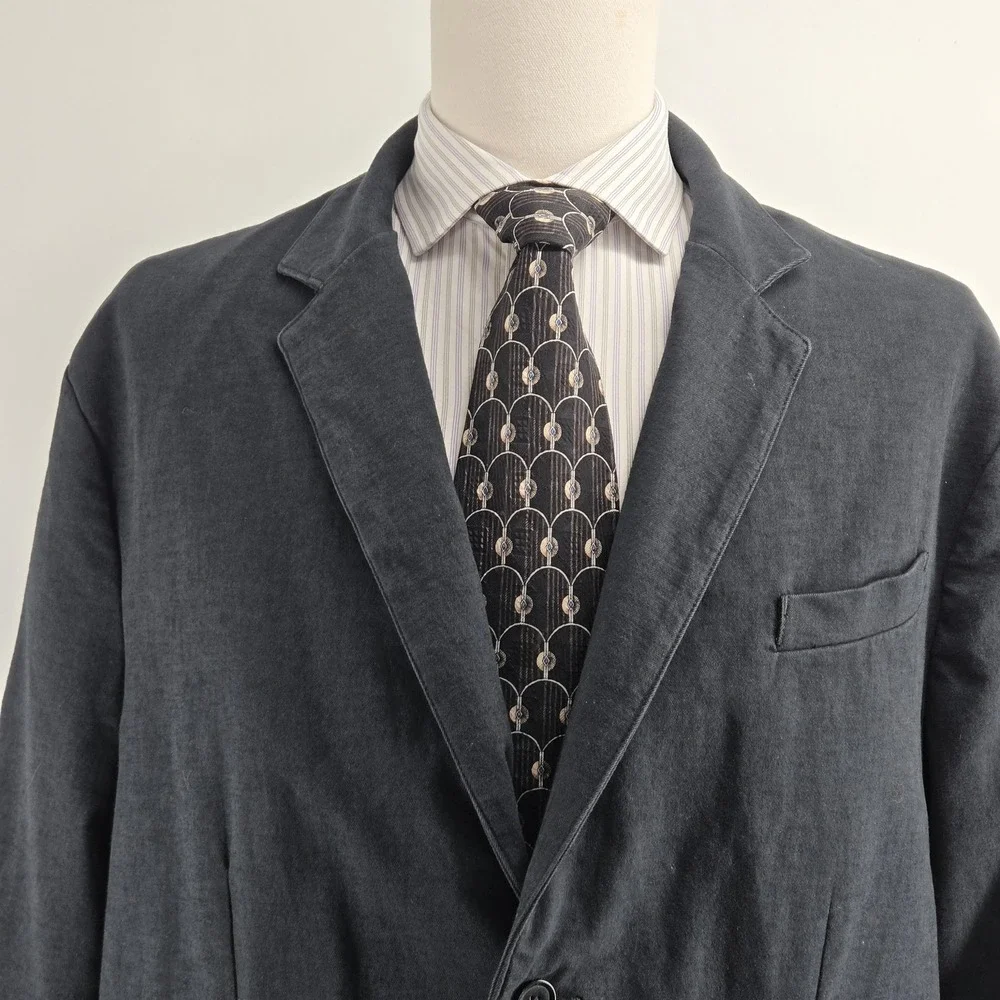 Abercrombie & Fitch Blazer Mens XL Blue Viscose Polyester Stretch Made In India